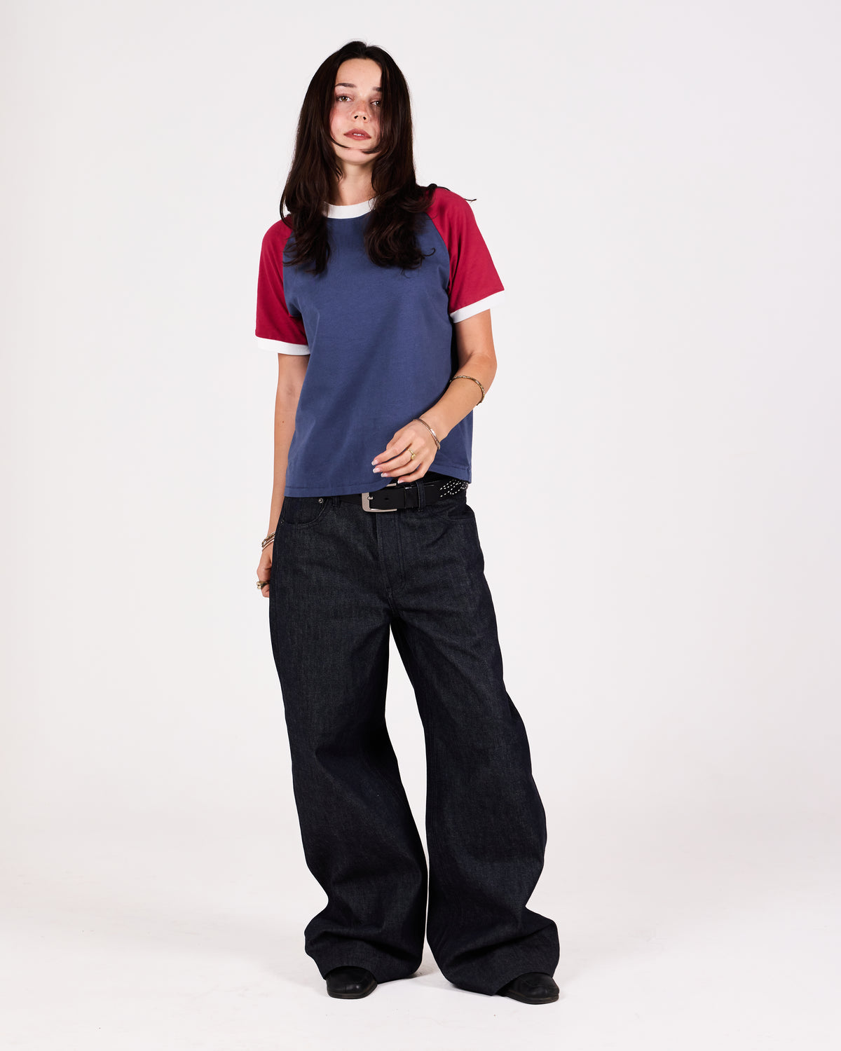 RINGER TEE RAGLAN (BLUE/RED)