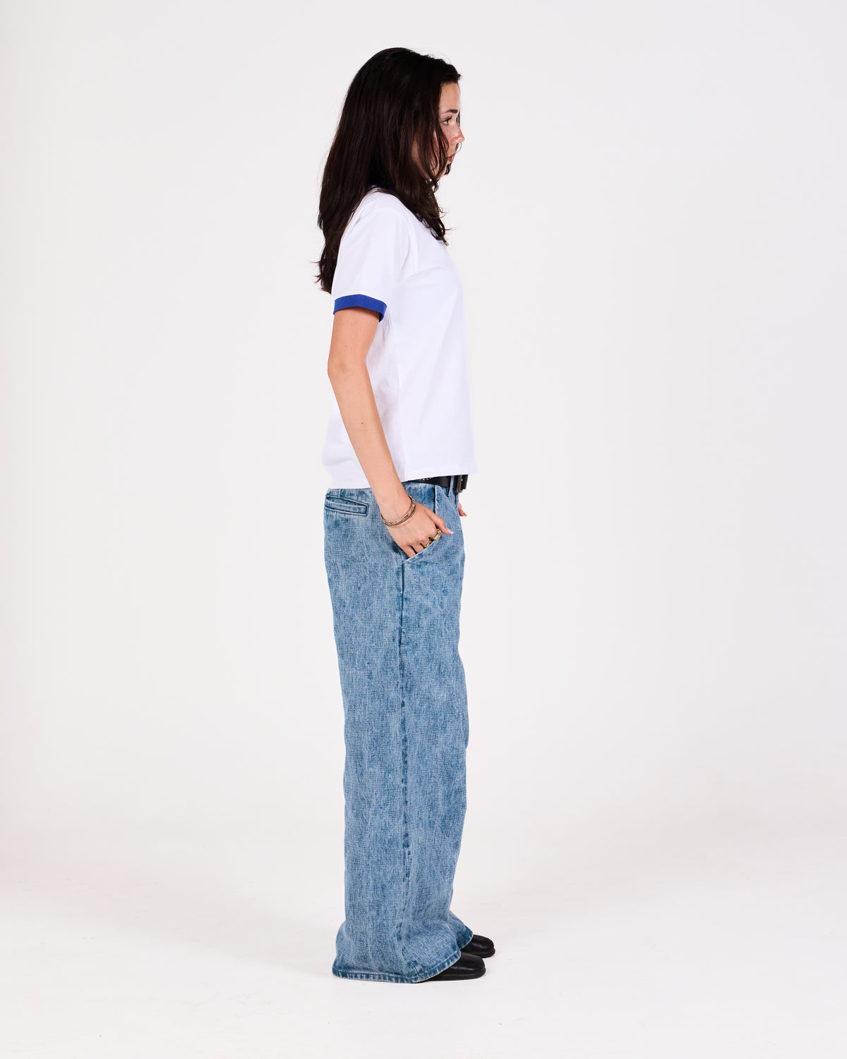 RINGER TEE REGULAR (WHITE/BLUE)