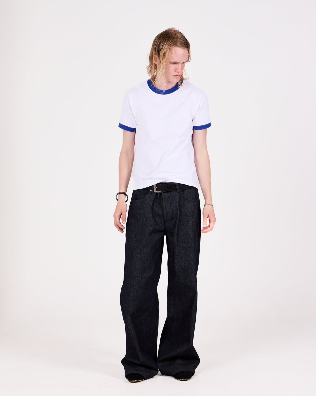 RINGER TEE REGULAR (WHITE/BLUE)
