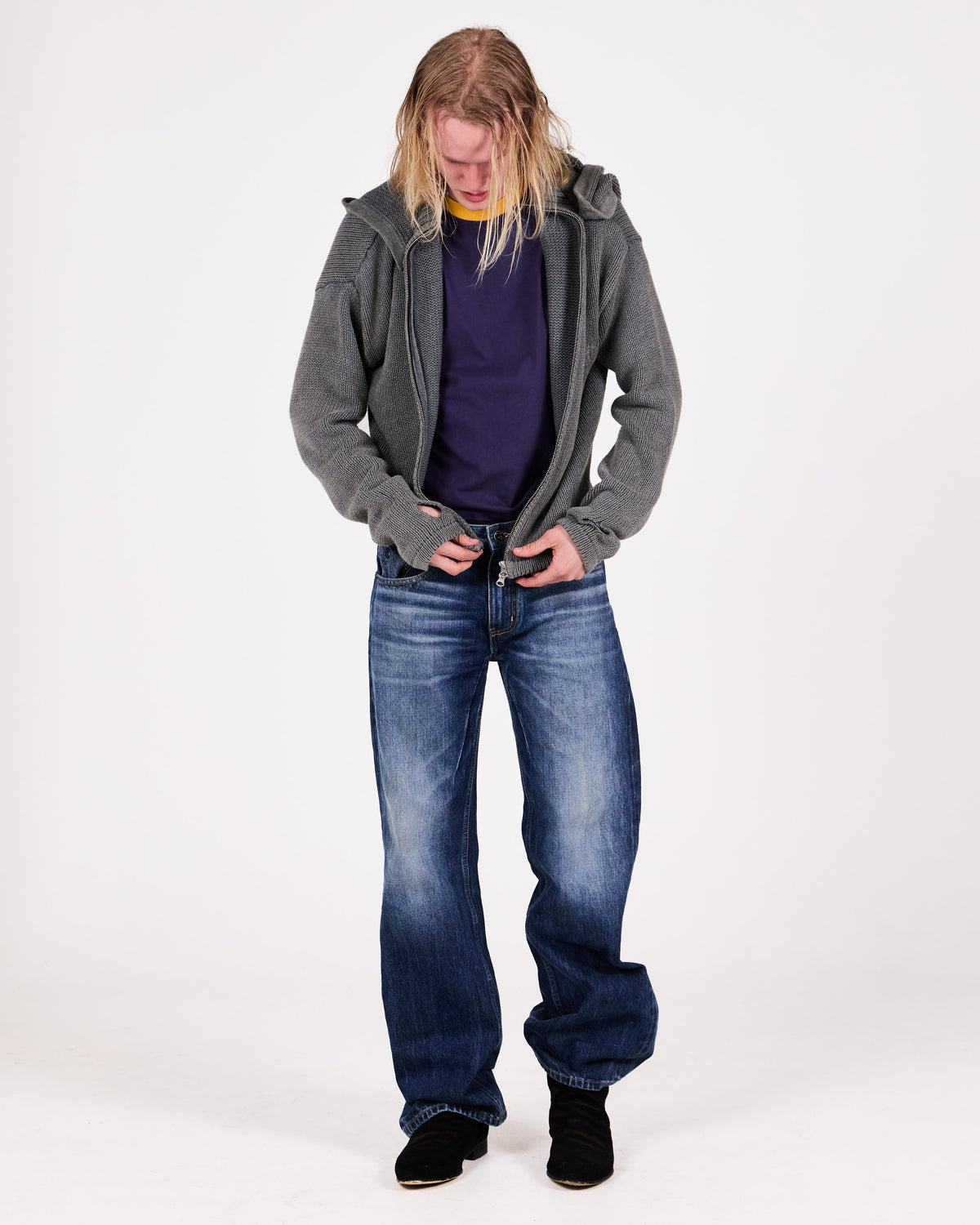 JAPANESE SELVEDGE STRAIGHT CUT DENIM (WASHED BLUE)