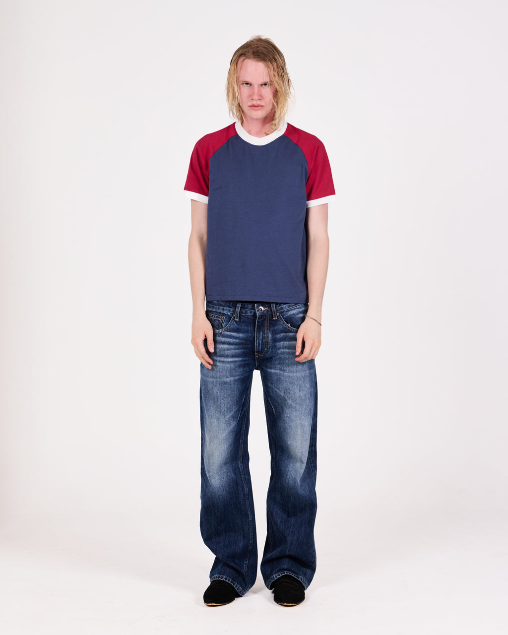 RINGER TEE RAGLAN (BLUE/RED)