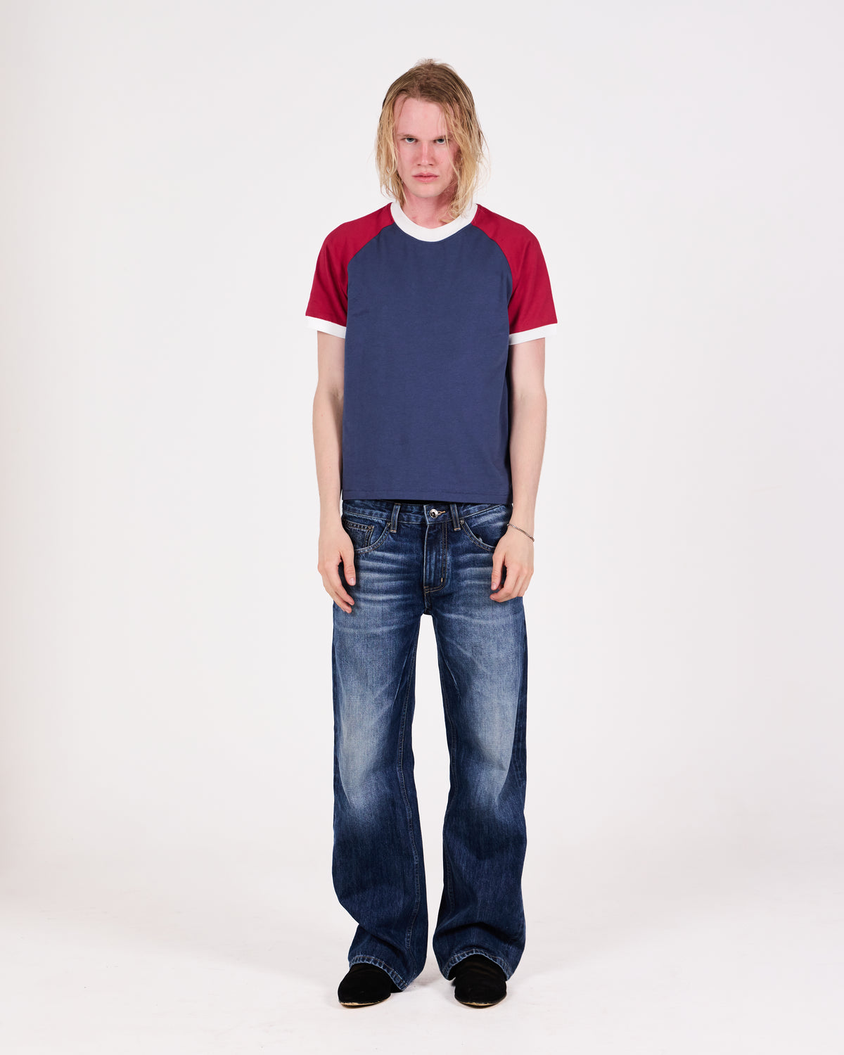RINGER TEE RAGLAN (BLUE/RED)