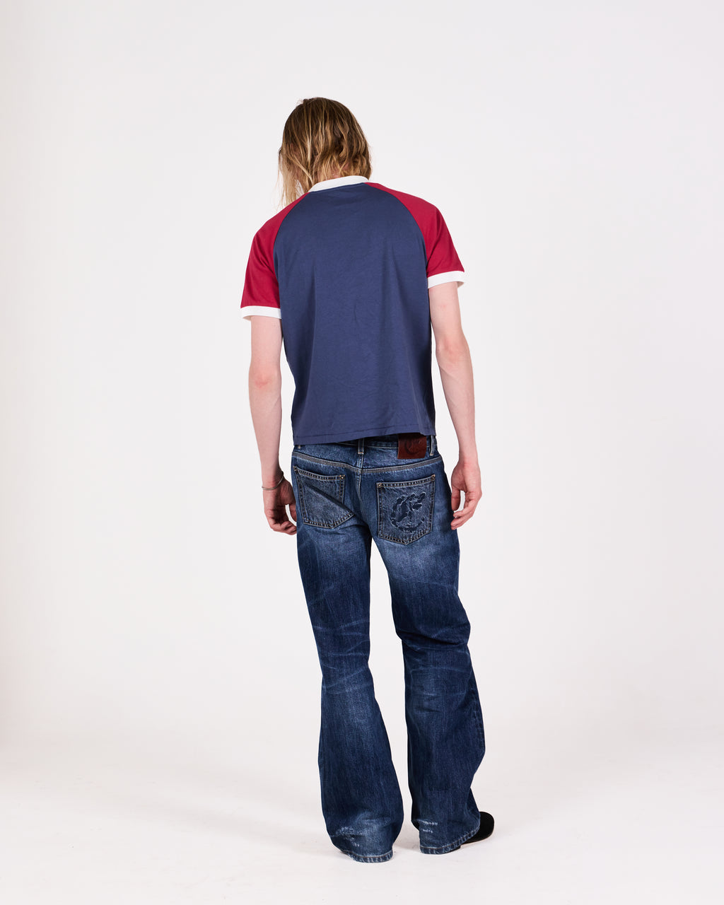 RINGER TEE RAGLAN (BLUE/RED)