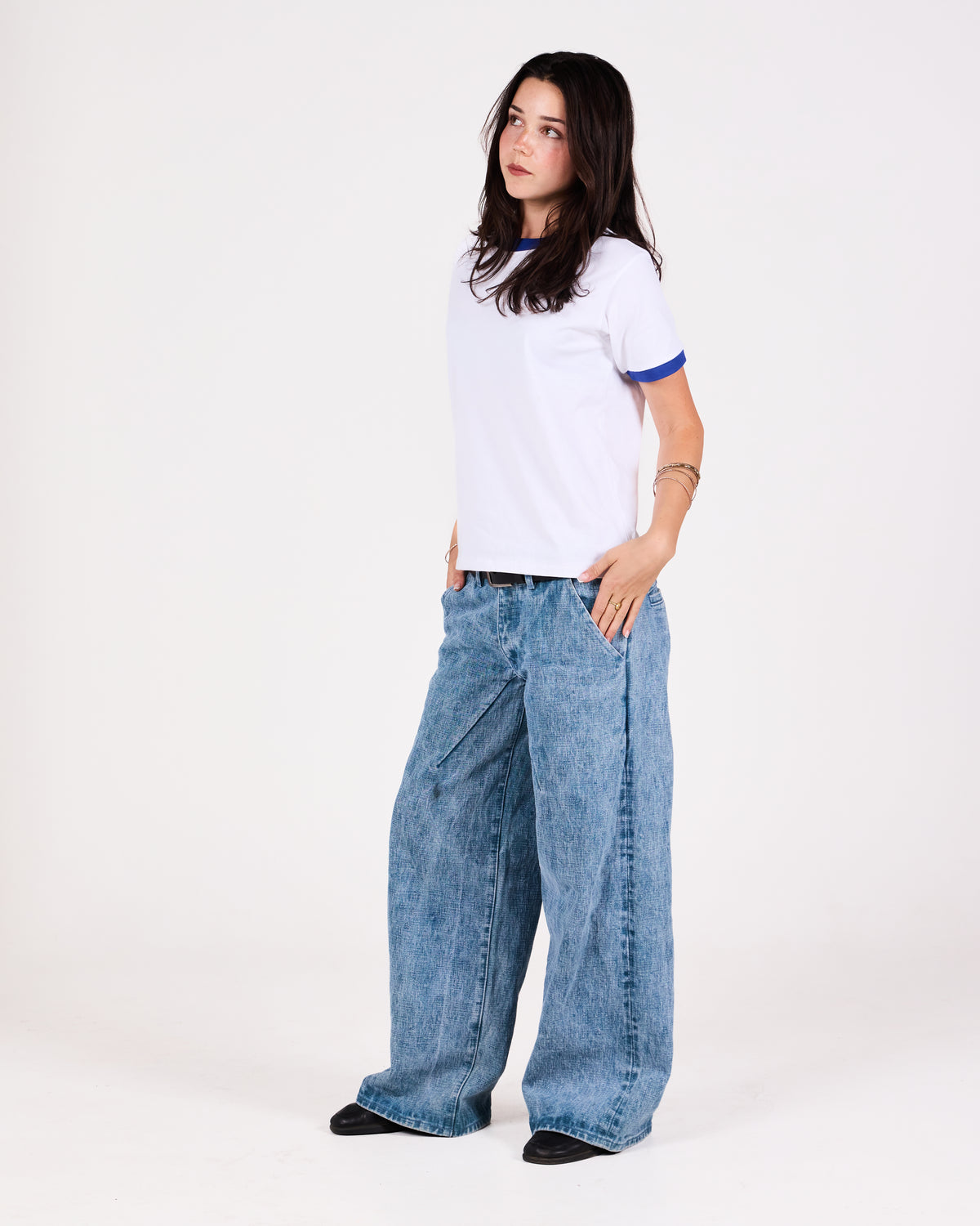 19OZ JAPANESE SLUBBY SELVEDGE DENIM (WASHED BLUE)
