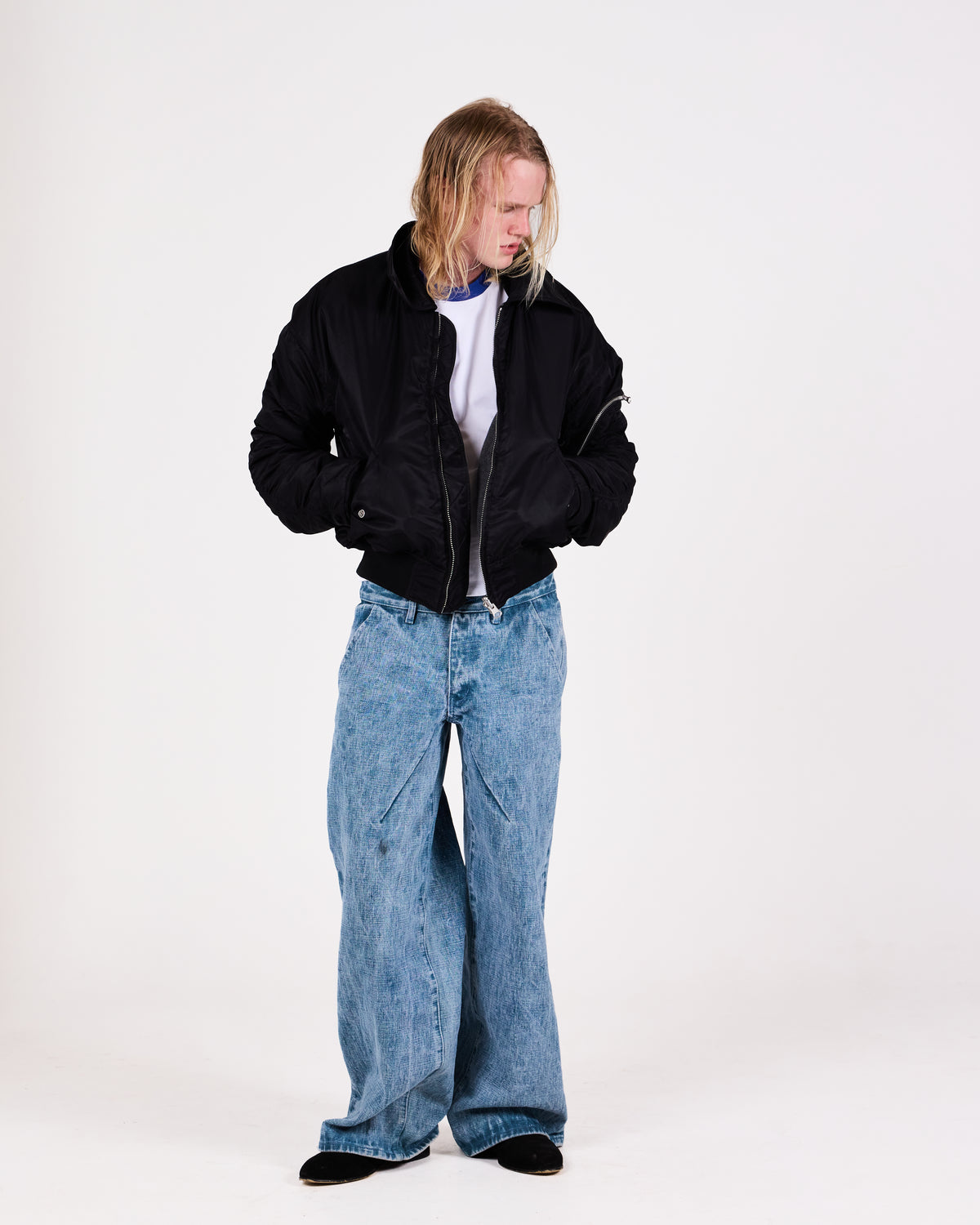 19OZ JAPANESE SLUBBY SELVEDGE DENIM (WASHED BLUE)