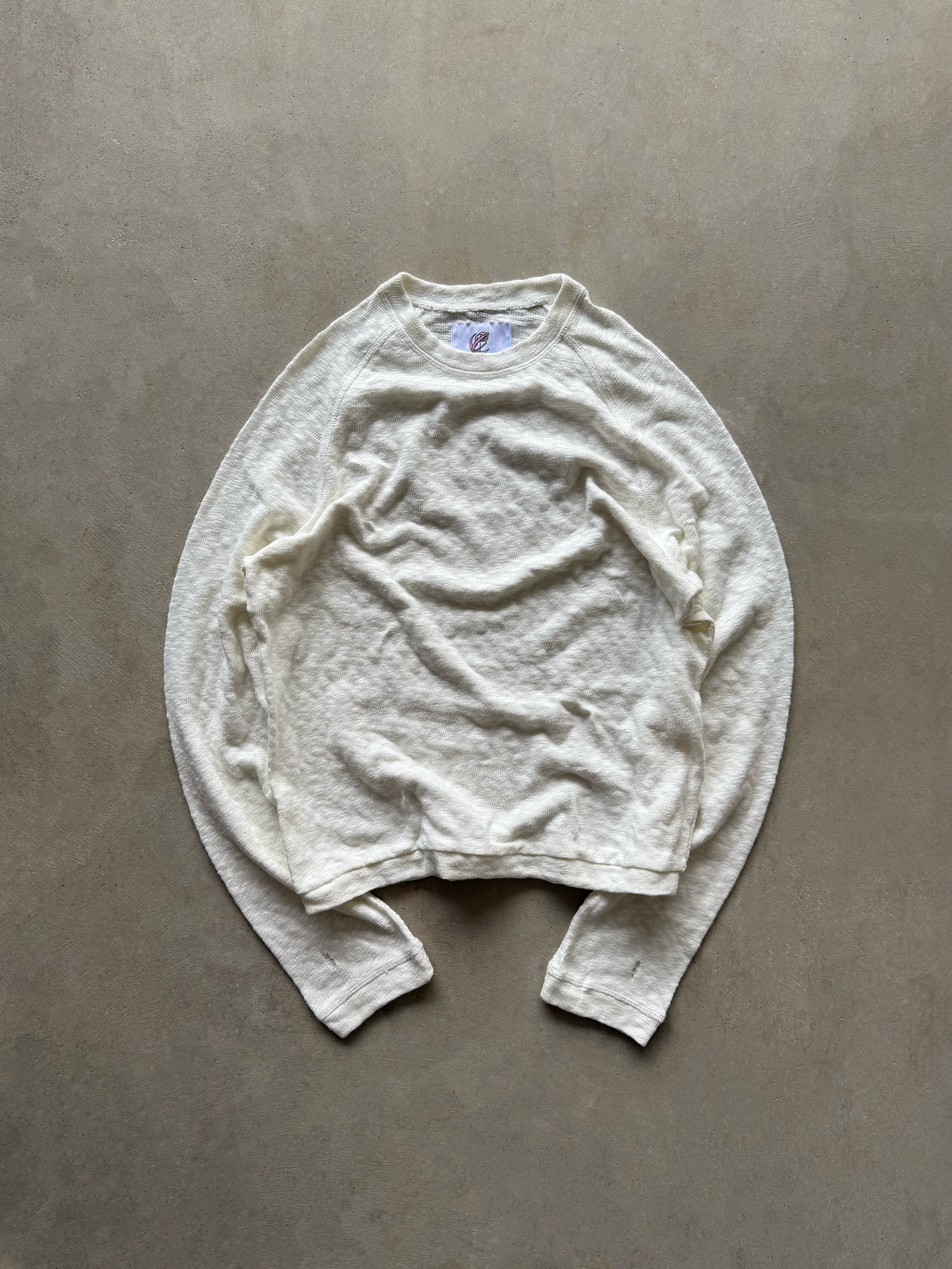 LIGHTWEIGHT SLUB LONG SLEEVE (WHITE)