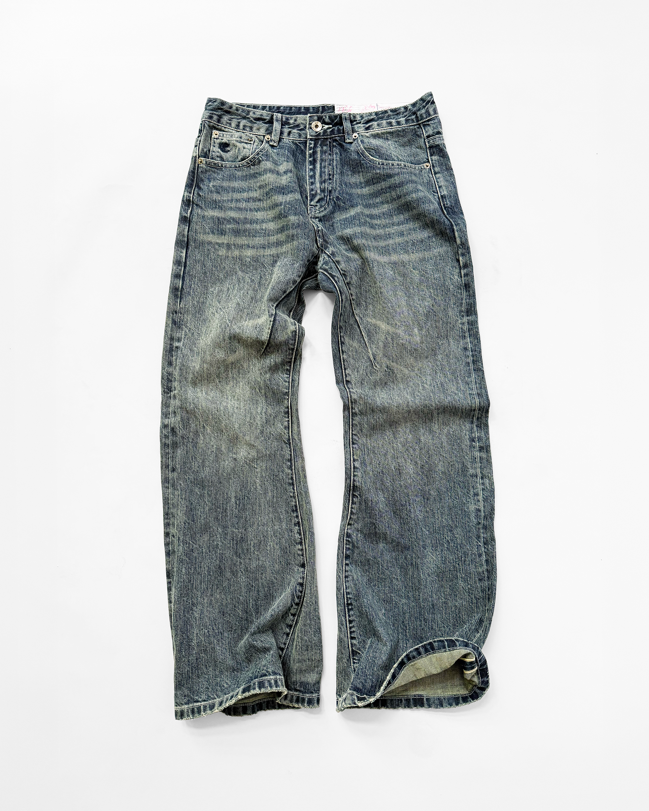 JAPANESE SELVEDGE LOOSE BOOTCUT DENIM (BLUE)