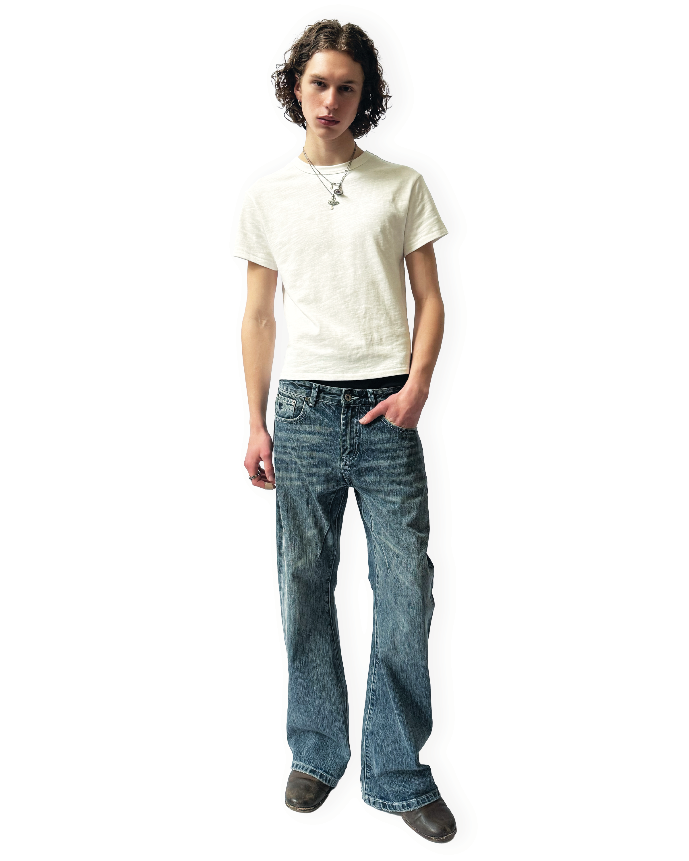 HEAVYWEIGHT FITTED SLUB TEE (WHITE)