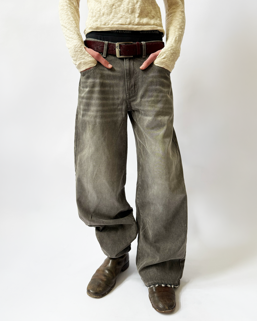 JAPANESE BAGGY DENIM (ASH GRAY) - ELYSIAN
